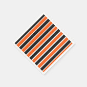 Schattigee Halloween strepen in Sinaasappel en zwa Servet (Hoek)