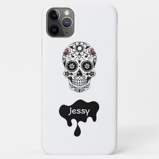 Schattigee Halloween Sugar Skull Flowers Case-Mate iPhone Case (Achterkant)