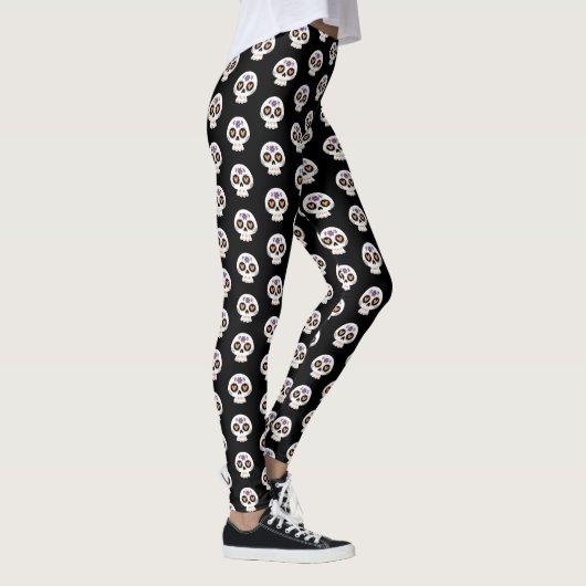 Schattigee Halloween Sugar Skull legging (Rechts)