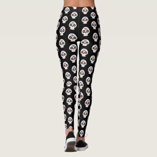 Schattigee Halloween Sugar Skull legging (Achterkant)