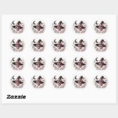 Schattigee Halloween Sugar Skull Witch Ronde Sticker (Vel)