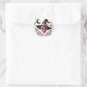 Schattigee Halloween Sugar Skull Witch Ronde Sticker (Tas)