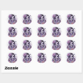 Schattigee Halloween Sugar Skull Witch Ronde Sticker (Vel)