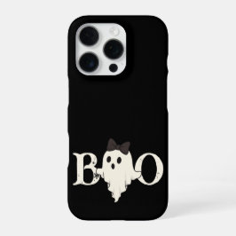 Schattigee Halloween Telefoonhoes - "Boo" Ghost Me iPhone 16 Pro Hoesje