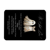 Schattigee Halloween thema bruiloft Jubileum Diner Magneet (Horizontaal)