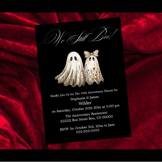 Schattigee Halloween thema bruiloft Jubileum Diner Magneet