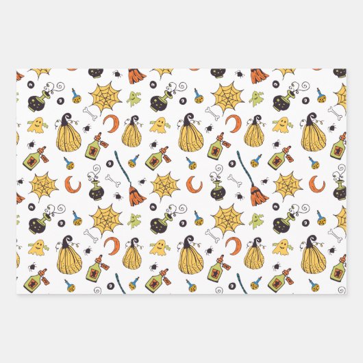 Schattigee Halloween Theme Wrapping Paper Sheets (Voorkant 2)
