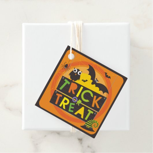 Schattigee Halloween Trick or treat Bats Witch Pet Bedankjes Labels (In situ)
