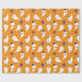 Schattigee Halloween Trick or treat Geesten Cadeaupapier (Vlak)