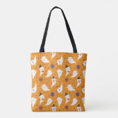 Schattigee Halloween Trick or treat Geesten Tote Bag (Achterkant)