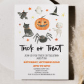 Schattigee Halloween Trick or treat Uitnodiging