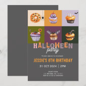 Schattigee Halloween Trick or treat Verjaardagsuit Bedankkaart (Voorkant / Achterkant)