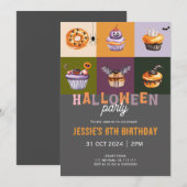 Schattigee Halloween Trick or treat Verjaardagsuit Kaart (Voorkant / Achterkant)