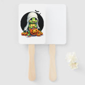 Schattigee Halloween Turtle Ghost met Snoep (7) Handwaaier (Voorkant en achterkant)