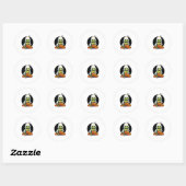 Schattigee Halloween Turtle Ghost met Snoep (7) Ronde Sticker (Vel)