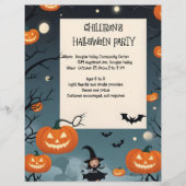 Schattigee Halloween-uitnodiging voor een kinderfe Briefhoofd (Achterkant)