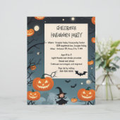 Schattigee Halloween-uitnodiging voor een kinderfe Briefhoofd (Staand voorkant)