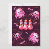 Schattigee Halloween uitnodiging voor kinderen (Achterkant)