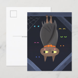 Schattigee Halloween Vampire Bat Briefkaart