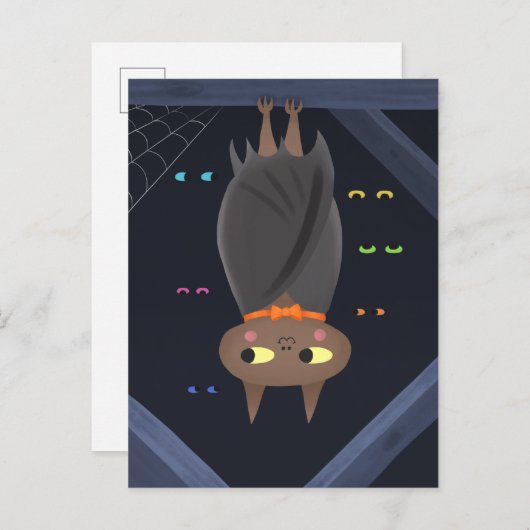 Schattigee Halloween Vampire Bat Briefkaart (Voorkant / Achterkant)