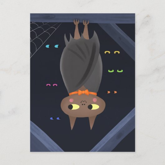 Schattigee Halloween Vampire Bat Briefkaart (Voorkant)