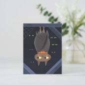 Schattigee Halloween Vampire Bat Briefkaart (Staand voorkant)