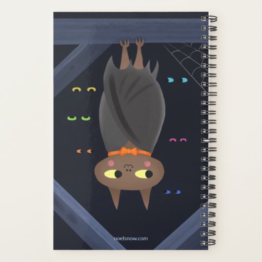 Schattigee Halloween Vampire Bat Planner (Achterkant)