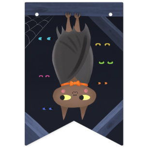 Schattigee Halloween Vampire Bat Zwart Vlaggetjes