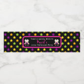 Schattigee Halloween Vampire Boy Halloween Party Waterfles Etiket (Enkel label)