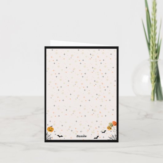 Schattigee Halloween verjaardag (Achterkant)