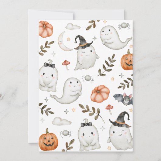 Schattigee Halloween Verjaardag Bedankt Card (Achterkant)
