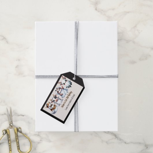 Schattigee Halloween verjaardag Cadeaulabel (Met Touw)