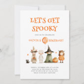 Schattigee Halloween Verjaardag Kinder Partij Kaart (Voorkant)