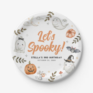 Schattigee Halloween Verjaardag Papier Borden Papieren Bordje