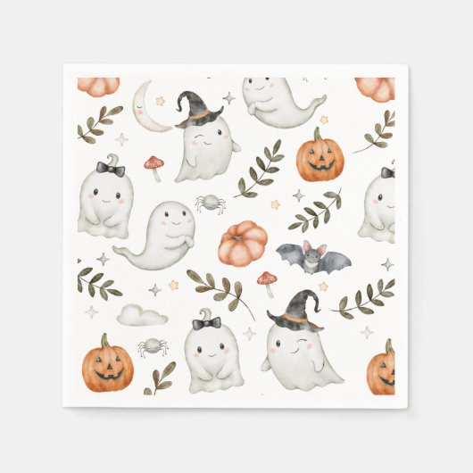 Schattigee Halloween Verjaardag servetten (Voorkant)