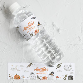 Schattigee Halloween Verjaardag Water Bottle Label Waterfles Etiket