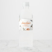 Schattigee Halloween Verjaardag Water Bottle Label Waterfles Etiket (Voorkant)