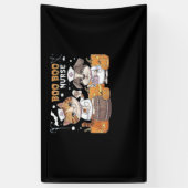 Schattigee Halloween Verpleegster Kat en Hond met  Spandoek (Verticaal)