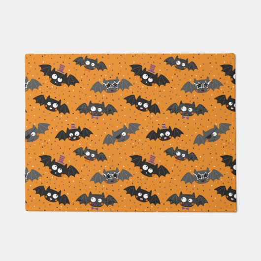 Schattigee Halloween Vleermuizen met Confetti en P Deurmat (Voorkant)