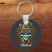  Schattigee Halloween Wasbeer Sleutelhanger (Voorkant)
