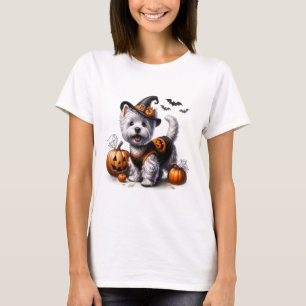 Schattigee Halloween Westie T-shirt West Highland 