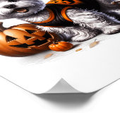 Schattigee Halloween Westie T-shirt West Terrier D Poster (Hoek)
