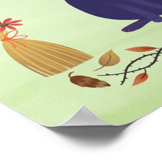 Schattigee Halloween Witch Cat Art Print (Hoek)