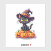 Schattigee Halloween Witch Cat Sticker (Vel)