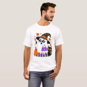 Schattigee Halloween Witch Ghost Mannen T-shirt (Voorkant volledig)
