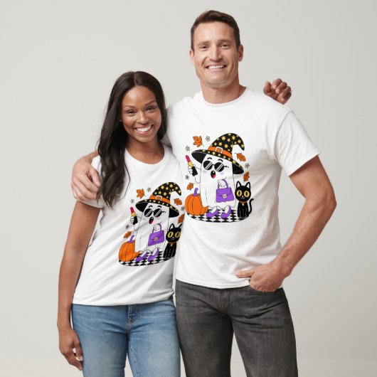 Schattigee Halloween Witch Ghost Mannen T-shirt (Unisex)