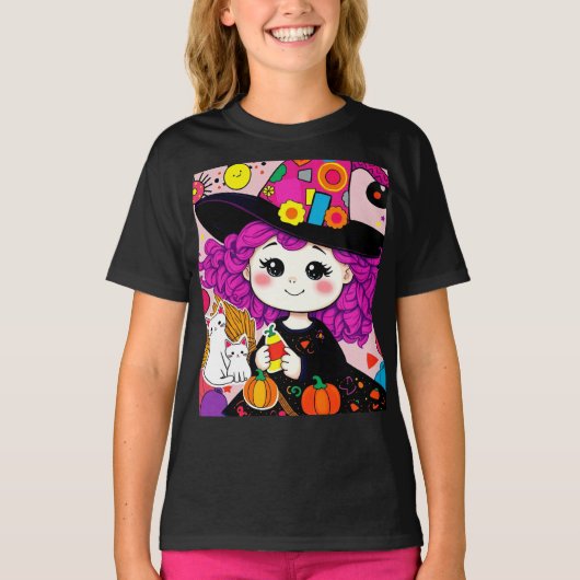 Schattigee Halloween Witch Matching Spooky Style! T-shirt (Voorkant)