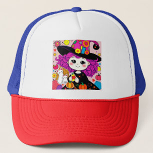 Schattigee Halloween Witch Matching Spooky Style! Trucker Pet