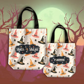 Schattigee Halloween Witch Pet Trick or treat Tote Bag