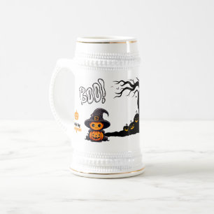 Schattigee Halloween Witch Pumpkin spookachtig b Bierpul